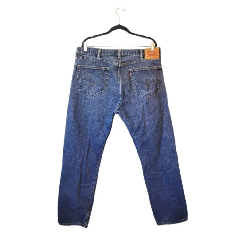 Levi's Dark Wash Regular Fit Straight Leg 505 Jeans Size 38x32